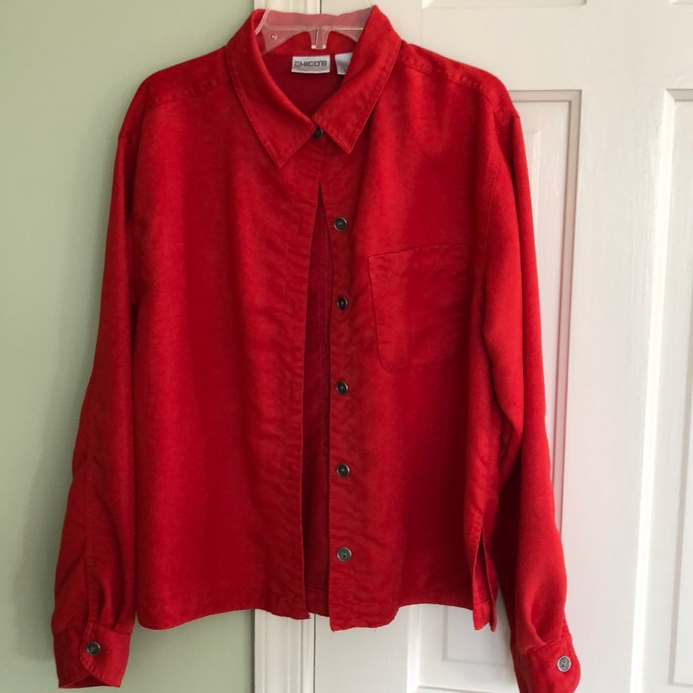 Chico’s Red Suede Jacket